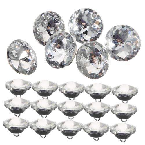 SOIMISS 25 Stück Teiliges Dekorative Kleine Kristallknöpfe mit Metallschlaufe Robuste Polsterknöpfe für Sofa Couch Bett Vielseitige DIY Möbel und Textildekoration von SOIMISS