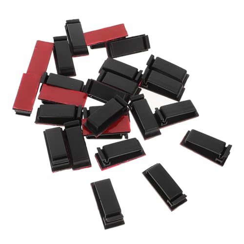 SOIMISS 25 Stück Teiliges Selbstklebende Kabelclips Stabile Drahtklammern mit Acryl Rückseite Einsetzbar zur Kabelbefestigung an Wand Schreibtisch und Auto Langlebig und Einfach von SOIMISS