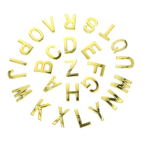 SOIMISS 26 Stück Teiliges Buchstaben schild Goldfarbene Selbstklebende Adressbuchstaben aus Langlebigem für Haus Hotel Büro Außenbereich und Briefkasten Wetterfest und Farbecht SOIMISS 26 Stück Teiliges Buchstaben schild Goldfarbene Selbstklebende Adressbuchstaben aus Langlebigem für Haus Hotel Büro Außenbereich und Briefkasten Wetterfest und Farbecht von SOIMISS