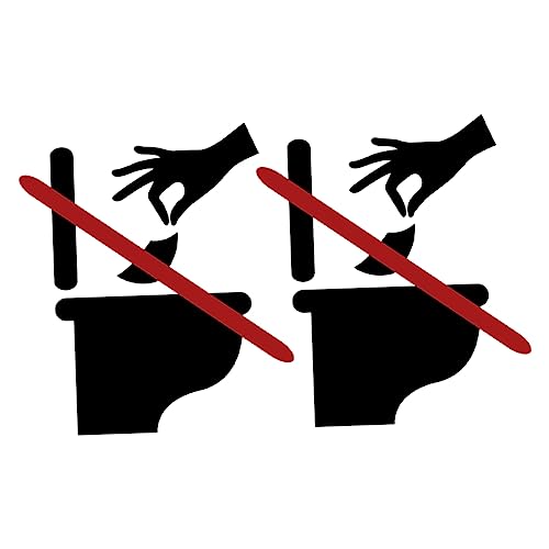 SOIMISS 2Blätter Toilettensitz Aufkleber Selbstklebend Wc Warnschild zur Erinnerung für Glatte Oberflächen für Badezimmer und Toiletten SOIMISS 2Blätter Toilettensitz Aufkleber Selbstklebend Wc Warnschild zur Erinnerung für Glatte Oberflächen für Badezimmer und Toiletten von SOIMISS