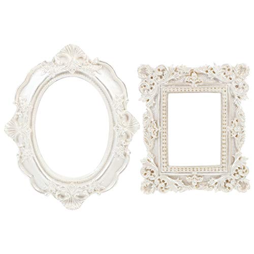 SOIMISS 2PCS Vintage Bilderrahmen Oval Platz Antike Tisch Top Wand Montage Foto Rahmen für Barock Wohnkultur Foto Display Galerie Kunst Hochzeit Weiß SOIMISS 2PCS Vintage Bilderrahmen Oval Platz Antike Tisch Top Wand Montage Foto Rahmen für Barock Wohnkultur Foto Display Galerie Kunst Hochzeit Weiß von SOIMISS