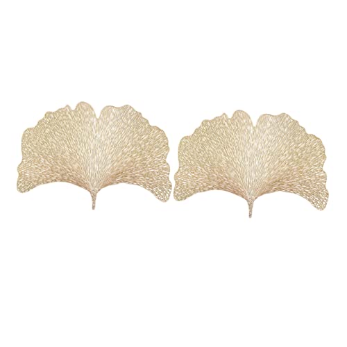 SOIMISS Ginkgoblatt Tischset 2 Stück PVC Wärmeisolierte Platzdeckchen rutschfest für Zuhause und Festlichkeiten von SOIMISS