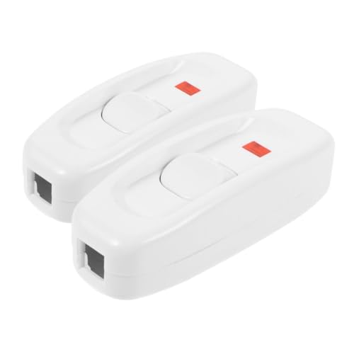 SOIMISS 2Stücke Inline Lichtschalter für Tischlampen Retro Druckschalter mit Kontrollleuchte für Schlafzimmer Wohnzimmer Vielseitige Anwendung von SOIMISS