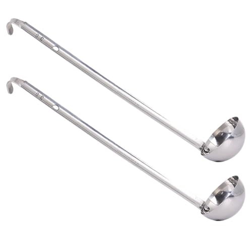 SOIMISS 2Stücke Suppenkellen mit Ergonomischem Hakengriff Große Schöpfkelle für Suppe Reis und Buffet Wiederverwendbare Küchenutensilien für Restaurant und Zuhause von SOIMISS