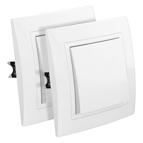 SOIMISS 2Stücke Wandschalter Panel für Eu Stecker Zuverlässige Steuerung mit Einfacher Installation für Beleuchtung im Zuhause oder Büro Acv Langlebig und Robust von SOIMISS