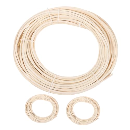 SOIMISS 3 Rollen Rattan-webstäbe: 5 Mm Rundes Gewebtes Material Für Die Herstellung Von Körben Und Stühlen – DIY-möbelreparaturbedarf – Rattan-webstäbe 250 G von SOIMISS
