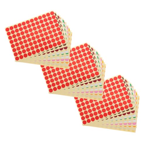 SOIMISS 3 Sätze Klebepunkte Farbige Selbstklebende Spot Stickers Wasserfest Abziehbar für Büro Schule Sortierung und DIY Projekte von SOIMISS