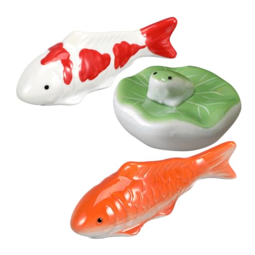 SOIMISS 3 Stück Keramik Schwimmfiguren mit Koi-Fisch und Frosch Naturnahe Aquarium Fischdekoration für Teich und Garten Langlebige Handgefertigte Ornamente für Fischbecken SOIMISS 3 Stück Keramik Schwimmfiguren mit Koi-Fisch und Frosch Naturnahe Aquarium Fischdekoration für Teich und Garten Langlebige Handgefertigte Ornamente für Fischbecken von SOIMISS