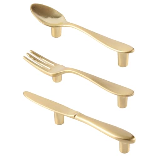 SOIMISS 3 Stück Möbelgriffe im Löffel Design Elegante Tür und Schubladengriffe für Schrank Kleiderschrank und Kommode Praktisch und Dekorativ Einfache Installation Langlebige von SOIMISS