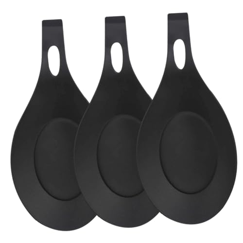 SOIMISS 3 Stück Silikon Löffelablage Hitzebeständig mit Aufhängeloch Stabiler Küchenutensilienhalter für Kochlöffel Esslöffel und Küchenhelfer Rutschfest Schwarz für Küchentheke SOIMISS 3 Stück Silikon Löffelablage Hitzebeständig mit Aufhängeloch Stabiler Küchenutensilienhalter für Kochlöffel Esslöffel und Küchenhelfer Rutschfest Schwarz für Küchentheke von SOIMISS