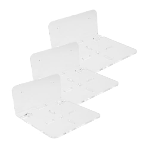 SOIMISS 3 Stück Teiliges Acryl Wandregal Klare Schwebende Wandhalterung für Sicherheitskameras Babyphone und Lautsprecher Platzsparend Installieren Stabile Halterung für Innenräume von SOIMISS