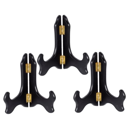 SOIMISS 3 Stück Teiliges Holz Display Ständer Tellerhalter mit Aufstellwinkel Stabilem Holzgestell Eleganter Plattenständer für Bilder Kunstwerke und Dekoration von SOIMISS