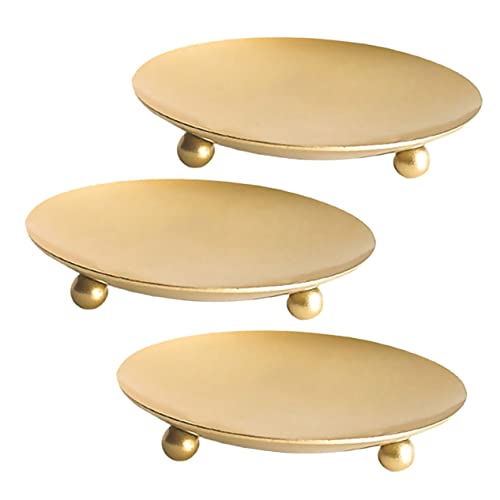 SOIMISS 3 Stück Teiliges Kerzenhalter Goldfarbenem Eisen mit Geometrischem Design Dekoratives Kerzentablett für Hochzeit Party und Festliche Wohnraumgestaltung Praktischer Wachsfänger SOIMISS 3 Stück Teiliges Kerzenhalter Goldfarbenem Eisen mit Geometrischem Design Dekoratives Kerzentablett für Hochzeit Party und Festliche Wohnraumgestaltung Praktischer Wachsfänger von SOIMISS
