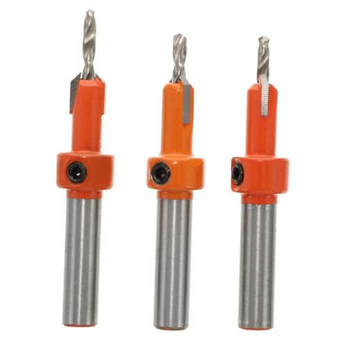 SOIMISS 3 Stück Teiliges Senkbohrer Holzbohrer Senkwerkzeug mit Kegelsenker für Bündige Schraubenbohrungen für Holzbearbeitung DIY und Heimwerkerprojekte von SOIMISS