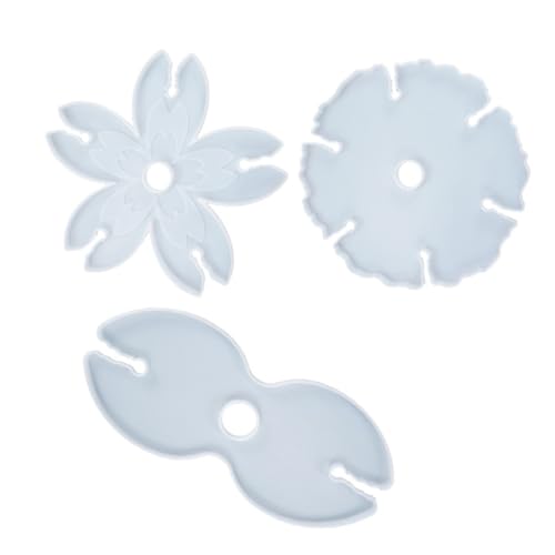 SOIMISS 3 Stück Teiliges Silikon Epoxidharz Form für Weinregal und Untersetzer Flexibel Langlebig Einfach zu Entformen Kompatibel mit Epoxidharz und Polymer Clay Wiederverwendbar für DIY von SOIMISS