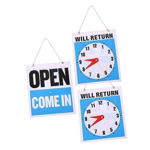 SOIMISS 3 Stück Türhängeschild mit Uhr PVC Wandschild für Geschäftsöffnungszeiten Sind Zurück Schild für Büro Zuhause und Einzelhandel Doppelseitige Klare Druckgrafik SOIMISS 3 Stück Türhängeschild mit Uhr PVC Wandschild für Geschäftsöffnungszeiten Sind Zurück Schild für Büro Zuhause und Einzelhandel Doppelseitige Klare Druckgrafik von SOIMISS