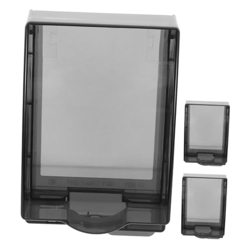 SOIMISS 3 Stück Wasserdichte Steckdosenschutz mit Selbstklebender Außensteckdosenabdeckung Transparenter Schutz für Garten Bad Außenwand Spritzwasserschutz Einfache Montage von SOIMISS