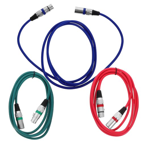 SOIMISS 3 Stück Xlr Mikrofonkabel Pin Männlich Weiblich Blau Rot und Grün Robust und Langlebig für Audioanwendungen Sicheres Verbindungssystem SOIMISS 3 Stück Xlr Mikrofonkabel Pin Männlich Weiblich Blau Rot und Grün Robust und Langlebig für Audioanwendungen Sicheres Verbindungssystem von SOIMISS