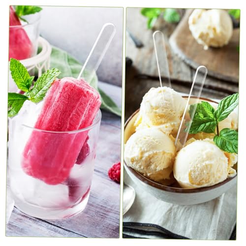 SOIMISS 30 Stück Teiliges Klare Popsicle Sticks Wiederverwendbar Lebensmittelecht Robust und Langlebig für Hausgemachte Cakesicles Backen und Bastelprojekte von SOIMISS