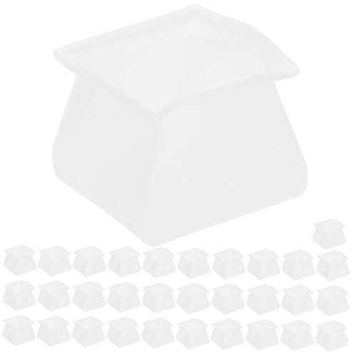 SOIMISS 32 Stück Teiliges Silikon Stuhlbeinschoner Weiß rutschfest mit Rutsch Partikeln Geräuschdämpfend Flexibler Möbelbeinschutz für Stühle Barhocker Tische Geeignet für Glatte Böden von SOIMISS