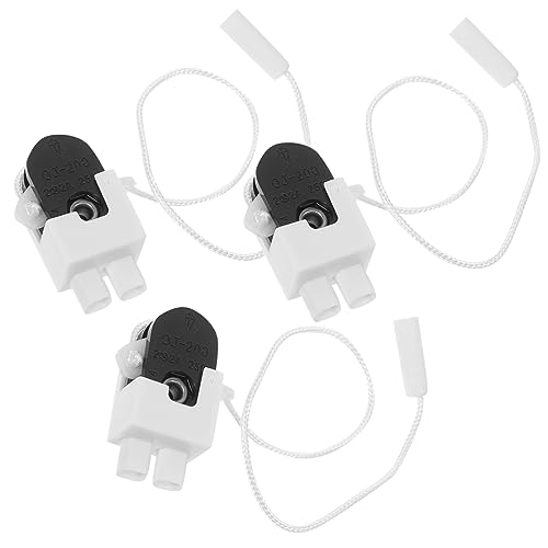 SOIMISS 3Stücke Badezimmer Lichtzugschalter Praktische Pull Kabelschalter für Wandbeleuchtung Einfach zu Bedienen und Energieeffizient für Ihr Zuhause oder Geschäft von SOIMISS
