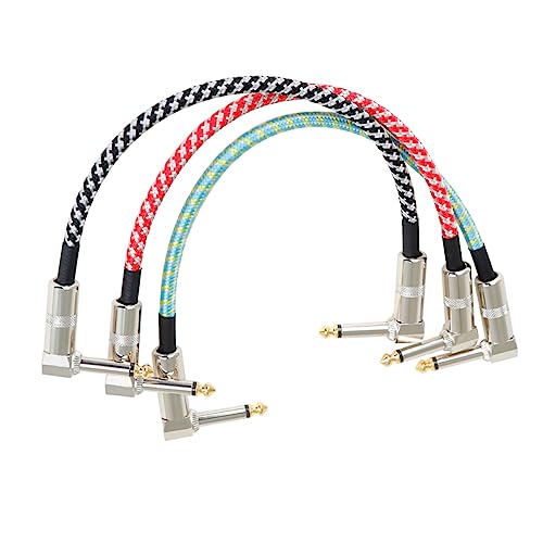 SOIMISS 3Stücke Gitarren Patch Kabel Professionelle Instrumentenkabel für Optimalen Sound Geräuschreduzierung durch Hochwertige Verarbeitung Langlebig von SOIMISS