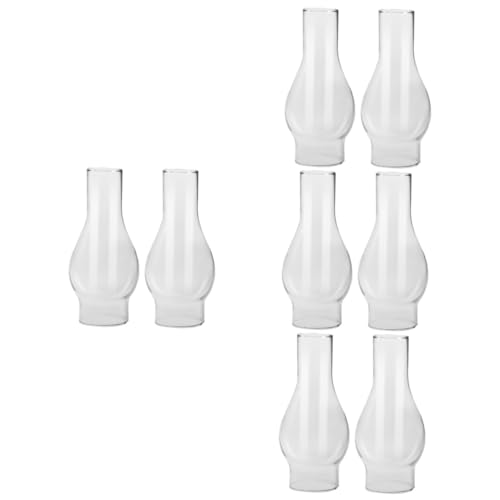 SOIMISS 4 Sätze Lüfter Petroleumlampenkugel Wiederaufladbare Lampe Lichter Lampenschirm Retro Weinglas Lampenschirm Petroleumlampenschirm Glasschirme Für Öllampen Transparent 2 Stück * 4 von SOIMISS