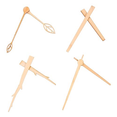 SOIMISS 4 Sets Uhrenteile Stabile Pendel Wanduhrzeiger Für DIY Außenuhr Rustikaler Ersatz Ausgefallene Retro Uhr Kleine Wanduhren Große Verschleißfeste Uhrzeiger Holz von SOIMISS