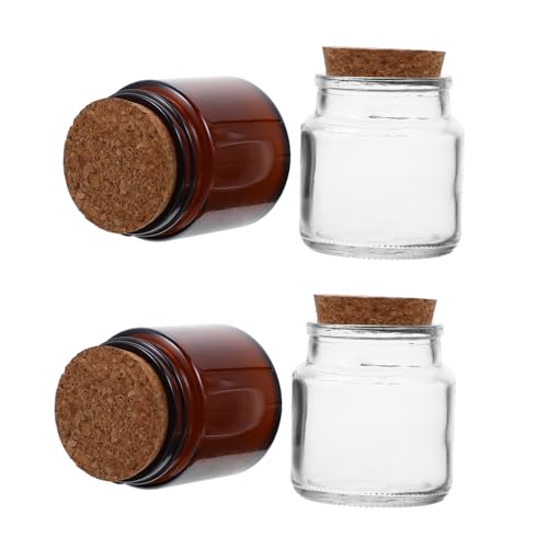 SOIMISS 4 Stück Aromatherapie Duftkerzen glasbehälter mit Deckel Transparenter und Brauner Glas kerzenhalter für DIY Kerzenherstellung und Raumluftverbesserung SOIMISS 4 Stück Aromatherapie Duftkerzen glasbehälter mit Deckel Transparenter und Brauner Glas kerzenhalter für DIY Kerzenherstellung und Raumluftverbesserung von SOIMISS