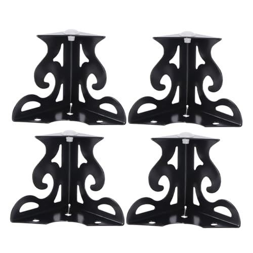 SOIMISS 4 Stück Europäische Möbelbeine Hohe Schwarze Hohlgearbeitete Tischfüße Belastbare Möbelfüße für Sofas Tv Schränke und Beistelltische Langlebiges Material Stabile Möbelsockel von SOIMISS