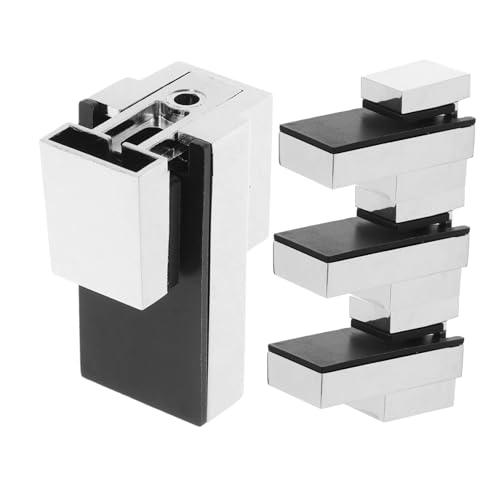 SOIMISS 4 Stück Glasklammern Wandhalterung für Glasregale Stabile Halterung mit Starkem Halt und Sicherer Fixierung Einfach zu Montieren für Badezimmer und Küche Glänzend Design von SOIMISS