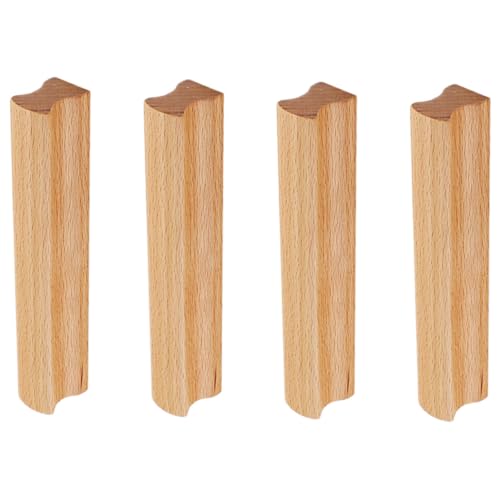 SOIMISS 4 Stück Massive Holzgriff Möbelgriff Lochabstand Natürlicher Bügelgriff aus Lackiertem Buchenholz Langlebige Schrankgriffe für Küchenschränke und Kommoden Einfach zu Montieren von SOIMISS