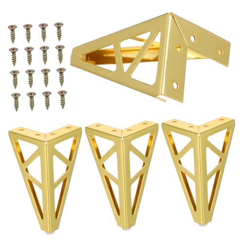 SOIMISS 4 Stück Metallmöbelfüße Stabile Sofa Tischbeine aus Kaltgewalztem Stahl Moderne Design Möbelbeine für Sofa Couchtisch Tv Schrank Einfache Montage Vielseitige Möbelfußstützen von SOIMISS