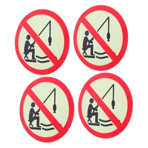 SOIMISS 4 Stück No Fishing Warnschild Selbstklebende Leuchtende Kennzeichnung für Parks Seen Teiche und Flüsse Effektive Abschreckung gegen Angeln in Geschützten SOIMISS 4 Stück No Fishing Warnschild Selbstklebende Leuchtende Kennzeichnung für Parks Seen Teiche und Flüsse Effektive Abschreckung gegen Angeln in Geschützten von SOIMISS