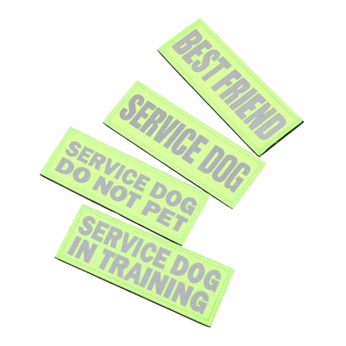 SOIMISS 4 Stück Reflektierende Service Hund Patches Tragbare Klettaufnäher für Haustiergeschirr Hautfreundlich Dekorativ für Joggen und Outdoor Aktivitäten SOIMISS 4 Stück Reflektierende Service Hund Patches Tragbare Klettaufnäher für Haustiergeschirr Hautfreundlich Dekorativ für Joggen und Outdoor Aktivitäten von SOIMISS