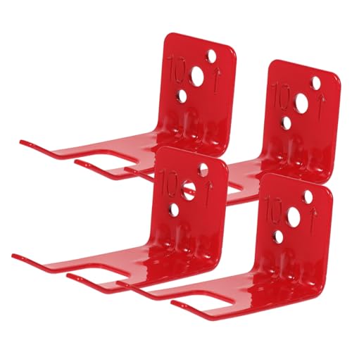 SOIMISS 4 Stück Robuste Wandhalterung für Feuerlöscher aus Eisen mit Schrauben und Unterlegscheiben Kompatibel für Hausgebrauch Auffällige Rote Farbe für Einfache Sichtbarkeit von SOIMISS