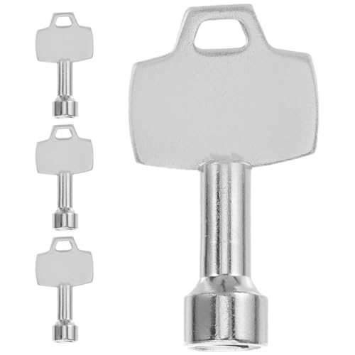 SOIMISS 4 Stück Teiliges Dreikantschlüssel Metall Universeller Mülltonnenschlüssel für Abfallbehälter Robust Tragbar Geeignet für Outdoor mülleimer und Gemeinschaftsnutzung von SOIMISS