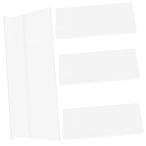 SOIMISS 4 Stück Teiliges Klarer Duschspritzschutz Badewannen Eckschutz aus Langlebigem Installieren Wasserabweisend und Leicht zu Reinigen für Waschbecken und Badewannen Geeignet von SOIMISS