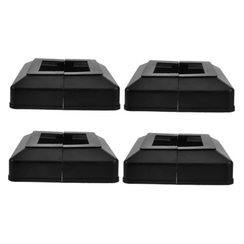 SOIMISS 4 Stück Teiliges Kunststoff Abdeckkappen für Vierkantpfosten Geteilte Fußabdeckung mit Verdeckten Schrauben Wetterfeste Pfostenabdeckungen für Zaunpfosten Schutz und Optische von SOIMISS