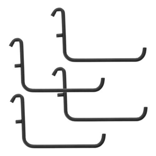 SOIMISS 4 Stück Teiliges Metallhaken für Lochwand mit Widerstandsfähiger Lackierung Platzsparend für Werkstatt Garage und DIY Projekte Elegantes Dunkles Design für Effiziente Werkzeug und von SOIMISS