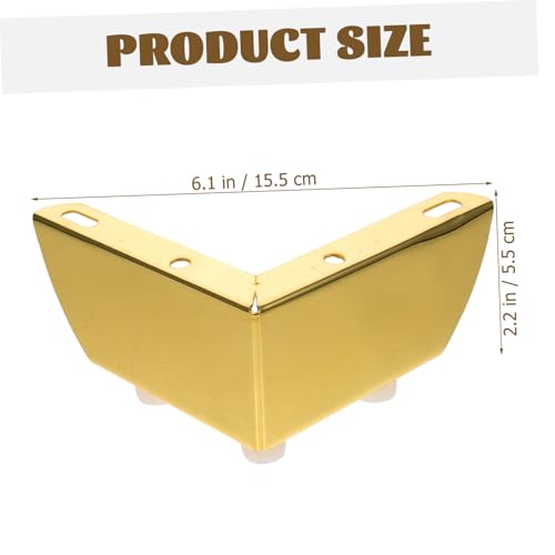 SOIMISS 4 Stück Teiliges Möbelfüße Dreieck Sofa Support Fuß mit Gummisohle rutschfest Robust für Kommode Couchtisch Möbel Beine Goldfarben von SOIMISS