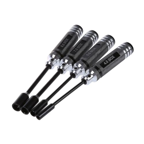 SOIMISS 4 Stück Teiliges Rc Schraubendreher set Aluminiumlegierung Langer Griff Präzisions modelbau Werkzeug für Rc Auto Boot Drohne Helikopter von SOIMISS