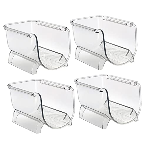 SOIMISS 4 Stück Teiliges Transparentes Weinregal aus Hochwertigem Pet Stabiles Flaschenhalter für Kühlschrank und Arbeitsplatte Platzsparende Aufbewahrung und Organisation von von SOIMISS