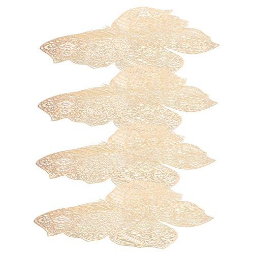 SOIMISS 4 Stück Tischset Esstischmatte Outdoor-esszubehör Schmetterling Groß Für Tischmatten Ästhetische Untersetzer Dekoratives Placemat Untersetzer Trinken Cup Coaster Golden PVC von SOIMISS