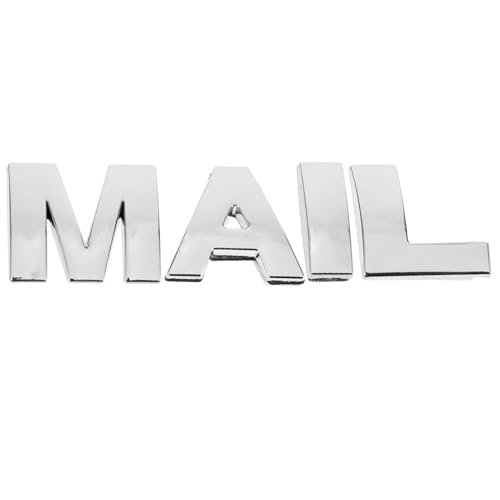 SOIMISS 4 Stück Wetterfeste Metallbuchstaben Aufkleber für Briefkästen Selbstklebend Einfache Montage Minimalistisch Elegantes Design Langlebig Wasser Sonnenbeständig von SOIMISS