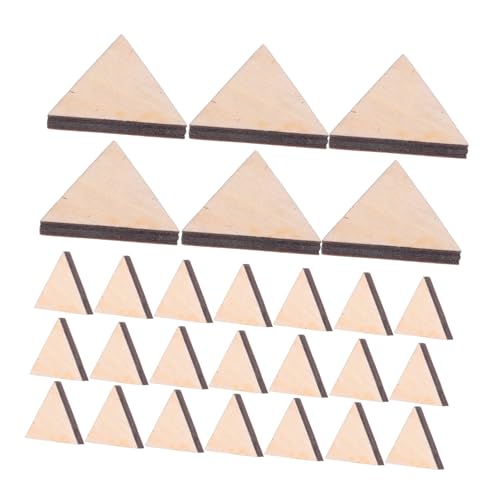 SOIMISS 40 Stück Teiliges Holz dreiecke Unvollendete Holzfliesen für DIY Bastelprojekte Holzformen für Wohn Büro Gewerberäume Vielseitige Dekoration von SOIMISS