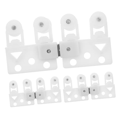 SOIMISS 5 Paare Magnetische Vorhangschienen Gleitschienen mit Drehbarem Rollenlager Leichtlaufende Kunststoff riemenscheiben für Elektrische Gardinen Vorhangzubehör für Sanfte von SOIMISS