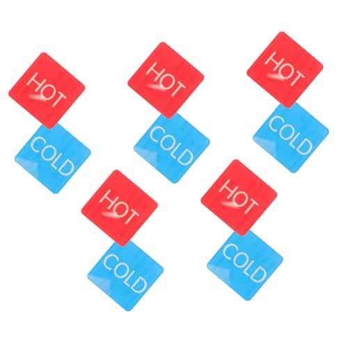 SOIMISS 5 Paare Selbstklebende Acrylic Hot Cold Wasser Etiketten für Wasserhähne Klare Indikator Schilder für Badezimmer und Küchenarmaturen von SOIMISS