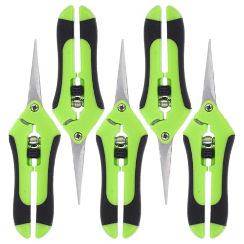 SOIMISS 5 Stück Gartenschere mit Langlebiger Edelstahlklinge Ergonomische Gartenschere für Baumschnitt und Veredelung Komfortabler Griff für Effizientes Beschneiden von Zweigen und Blumen von SOIMISS