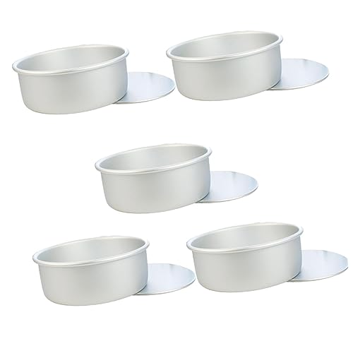 SOIMISS 5 Stück Runder Aluminium Kuchenform Teiliges Anoden Boden Backform für Mini Torten Leicht zu Entnehmen nicht Haftend für Pudding Obst und SOIMISS 5 Stück Runder Aluminium Kuchenform Teiliges Anoden Boden Backform für Mini Torten Leicht zu Entnehmen nicht Haftend für Pudding Obst und von SOIMISS